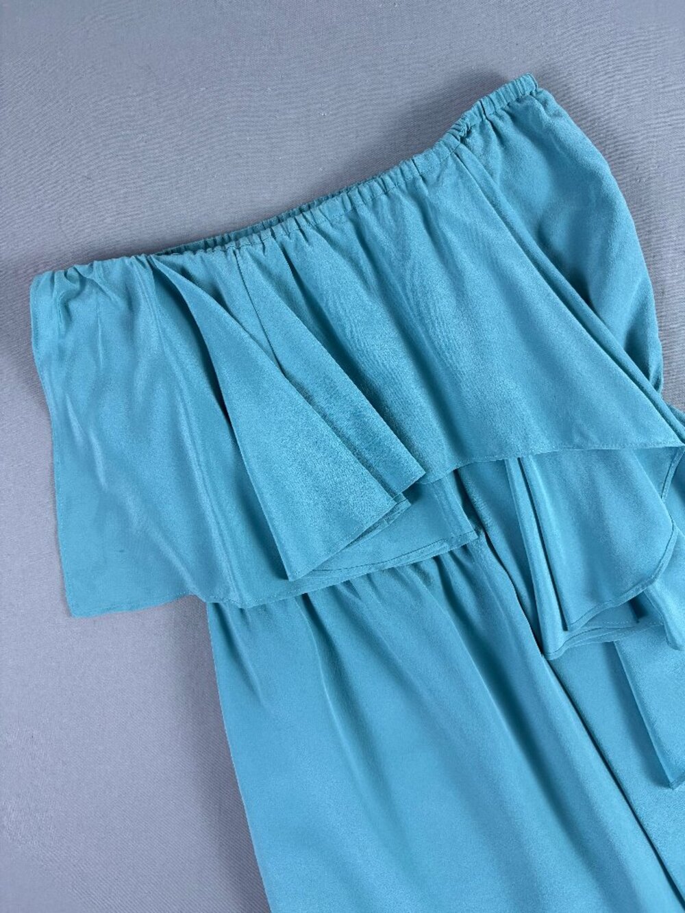 NWT Haute Hippie Honeydew Silk Off Shoulder Ruffle Mini Dress XS $395